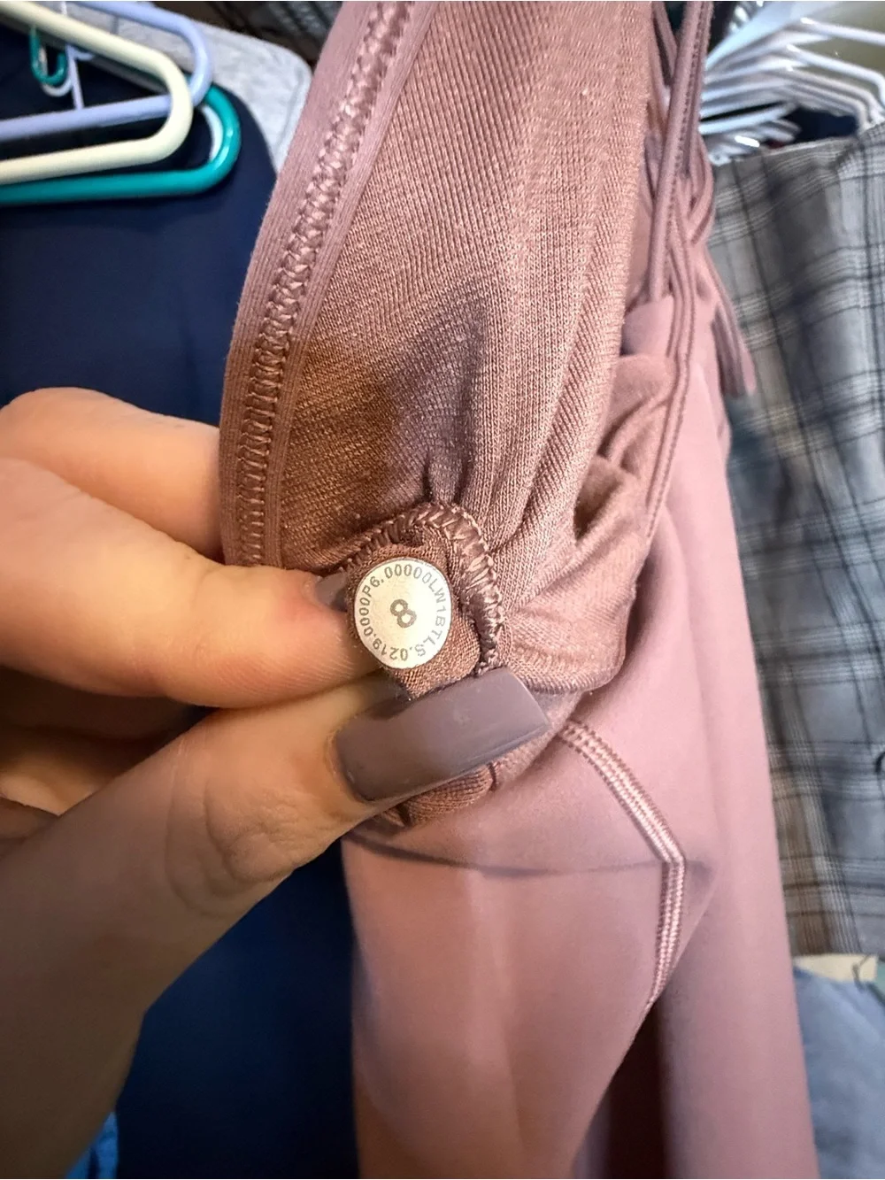 Lululemon Dusty Rose with bra tank